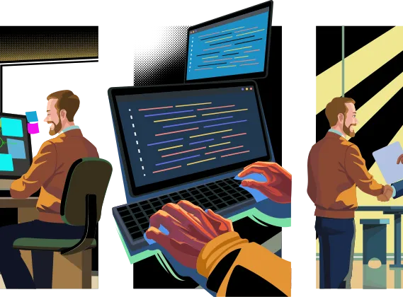 Teamarbeit illustriert