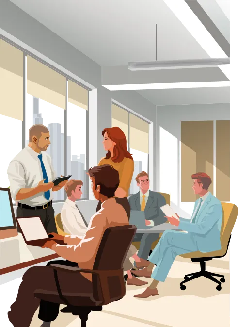 Teamarbeit illustriert